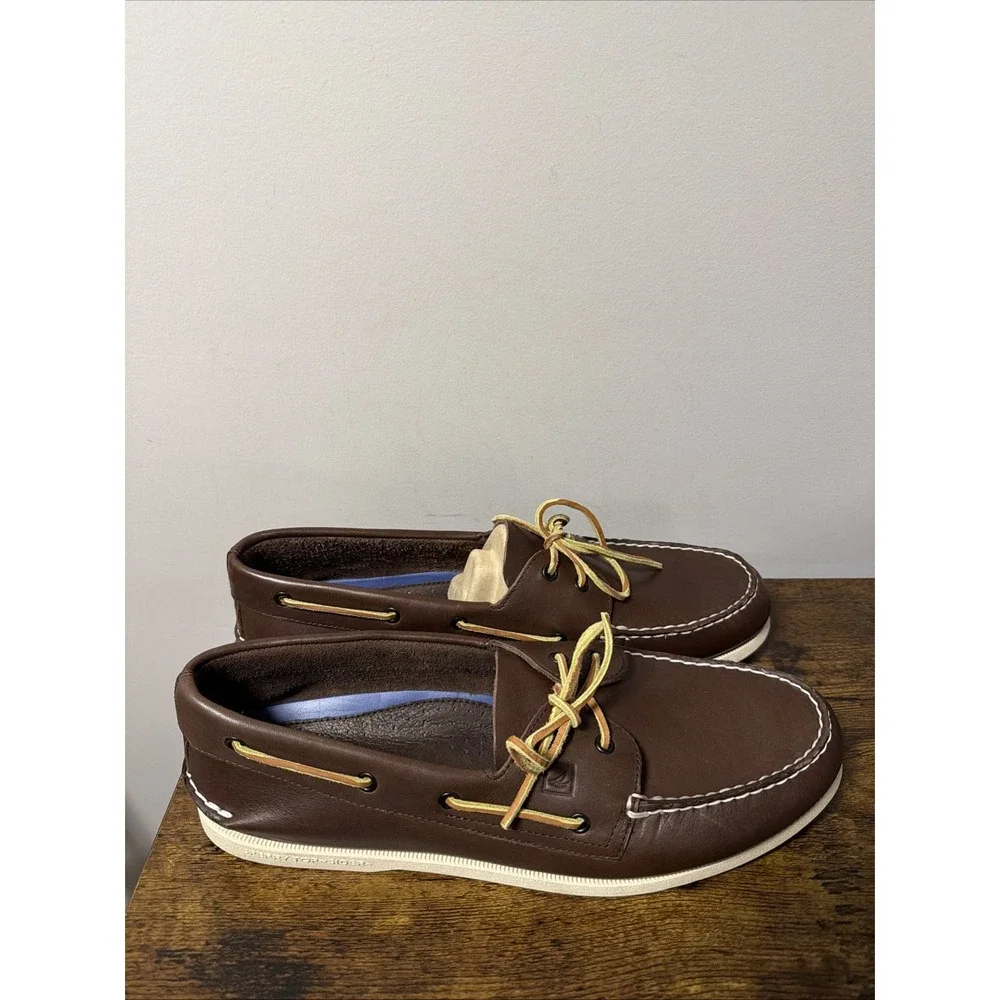 NEW Sperry Top Sider A/O Brown 0195115 Casual Leather Boat Shoe, Men's Sz 16